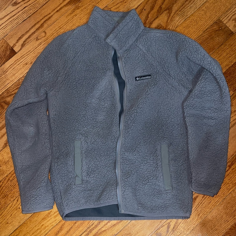 Columbia grey Fleece Jacket full zip up size medium men’s